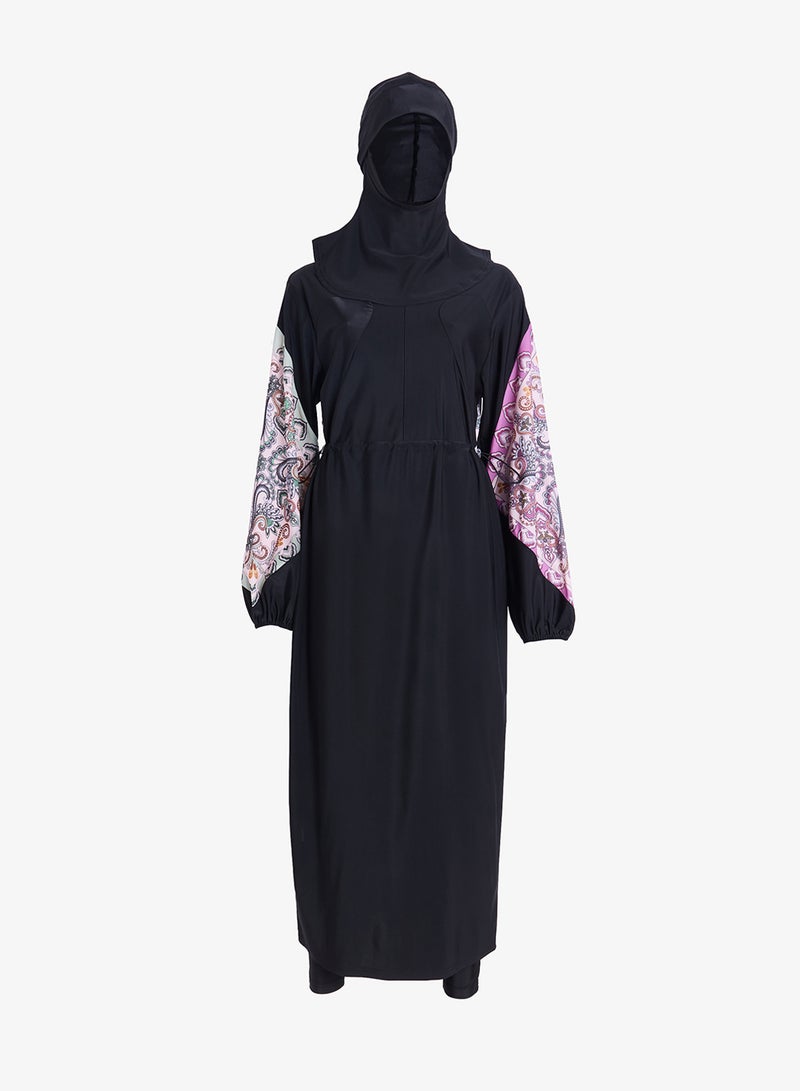 خزانة طقم بوركيني طويل مطبوع - Image 1